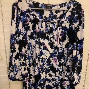 Blue floral blouse from Express XL